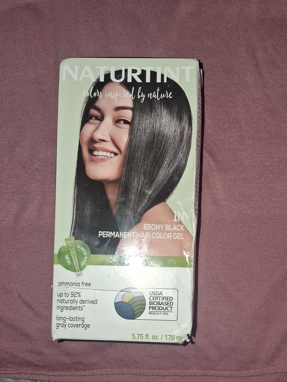 Ebony Black Permanent Hair Color Gel - Deep Black Shine